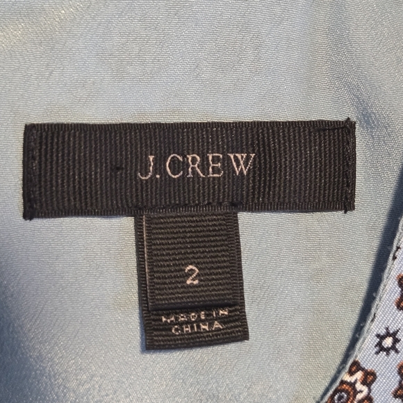 J Crew Womens Pure Silk Geometric Print Sleeveless Pleated Sheath Dress Size 2 - Picture 7 of 8